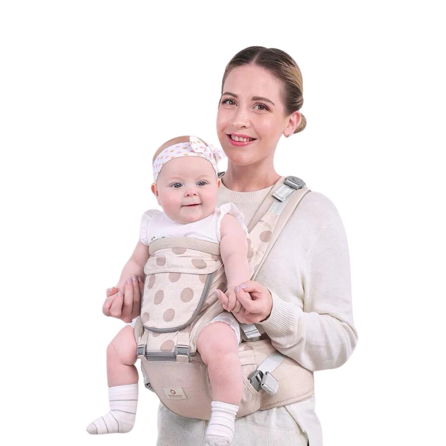 OBABY 5-i 1-də Erqonomik Körpə Daşıyıcısı (Kanquru) – Bel Dəstəkli Oturacaqlı, Nəfəs Alan Parça, 0-36 Ay üçün